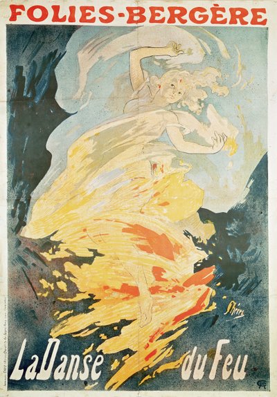 Folies Bergere: la Danse du Feu, Frankrijk 1897 door Jules Cheret